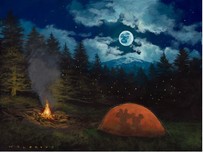 Mickey Mouse Art Mickey Mouse Art Camping under the Moon  (SN)